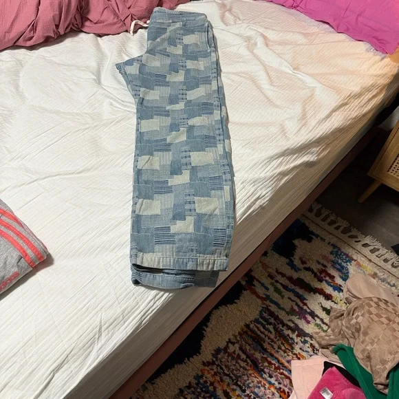 Blue Patchwork pants - Picture 3 of 4